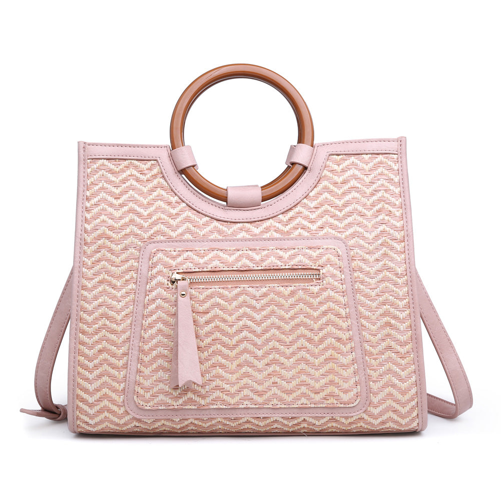 Product Image of Moda Luxe Laguna Print Satchel 842017118909 View 1 | Blush