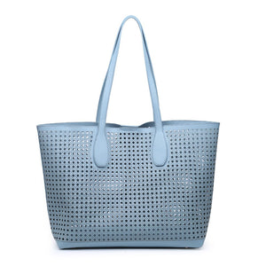 Product Image of Moda Luxe Brazil Tote 842017124252 View 7 | Eggshell Blue