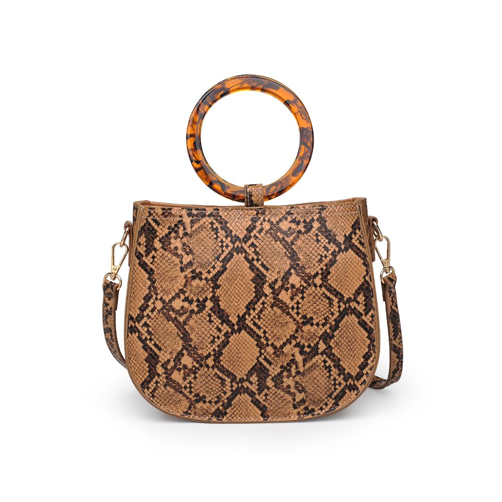 Product Image of Moda Luxe Savanah Snake Crossbody 842017121589 View 1 | Mocha