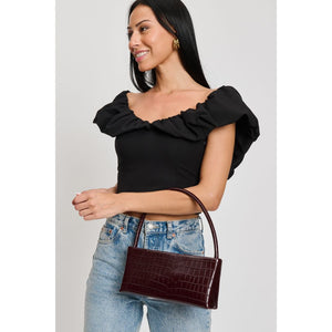 Woman wearing Merlot Moda Luxe Mandy Crossbody 842017133285 View 2 | Merlot