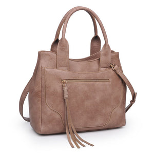 Product Image of Moda Luxe Kaitlyn Satchel 842017122340 View 2 | Natural