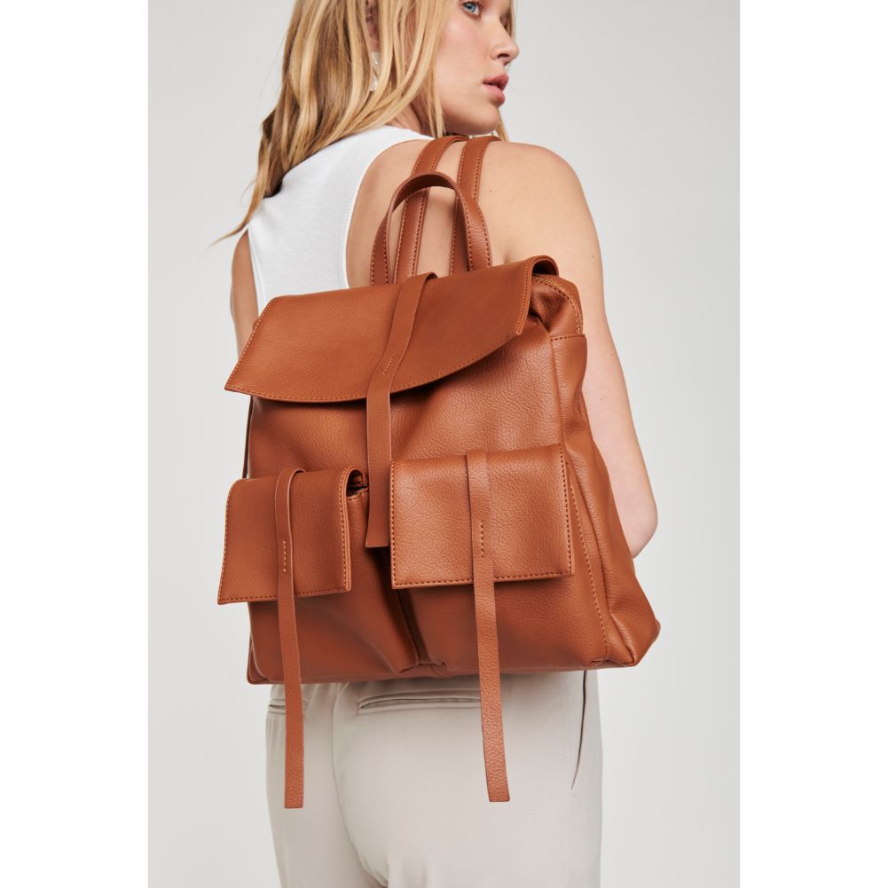 Woman wearing Tan Moda Luxe Charlotte Tote 842017127093 View 2 | Tan