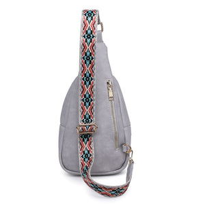 Product Image of Moda Luxe Regina Sling Backpack 842017129554 View 7 | Grey
