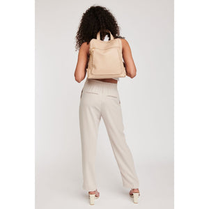 Woman wearing Natural Moda Luxe Rachel Backpack 842017127185 View 2 | Natural
