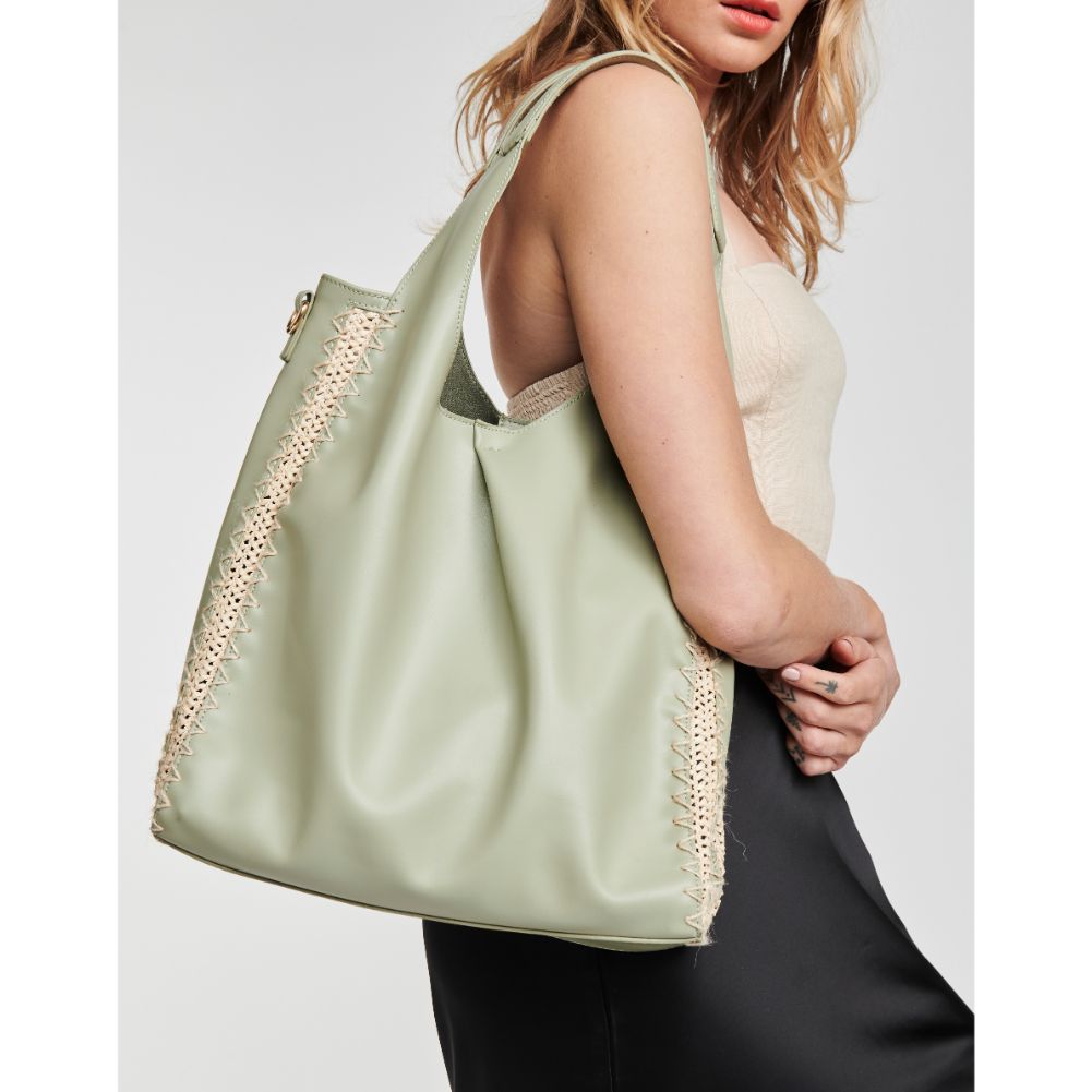 Woman wearing Seafoam Moda Luxe Havana Hobo 842017123729 View 1 | Seafoam