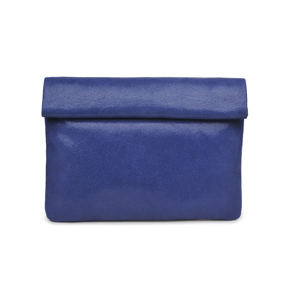 Product Image of Moda Luxe Gianna Metallic Clutch 842017115380 View 5 | Navy