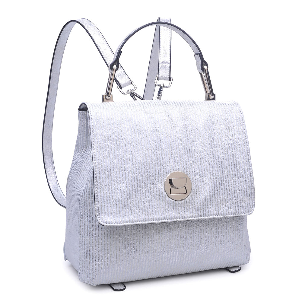 Product Image of Moda Luxe Antoinette-Striped Backpack 842017112099 View 2 | White