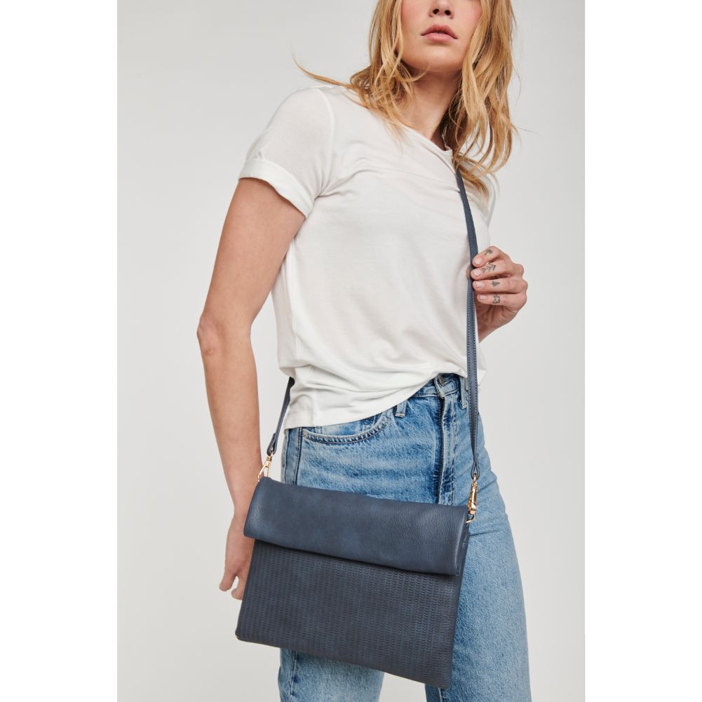 Woman wearing Denim Moda Luxe Amelia Crossbody 842017120599 View 1 | Denim