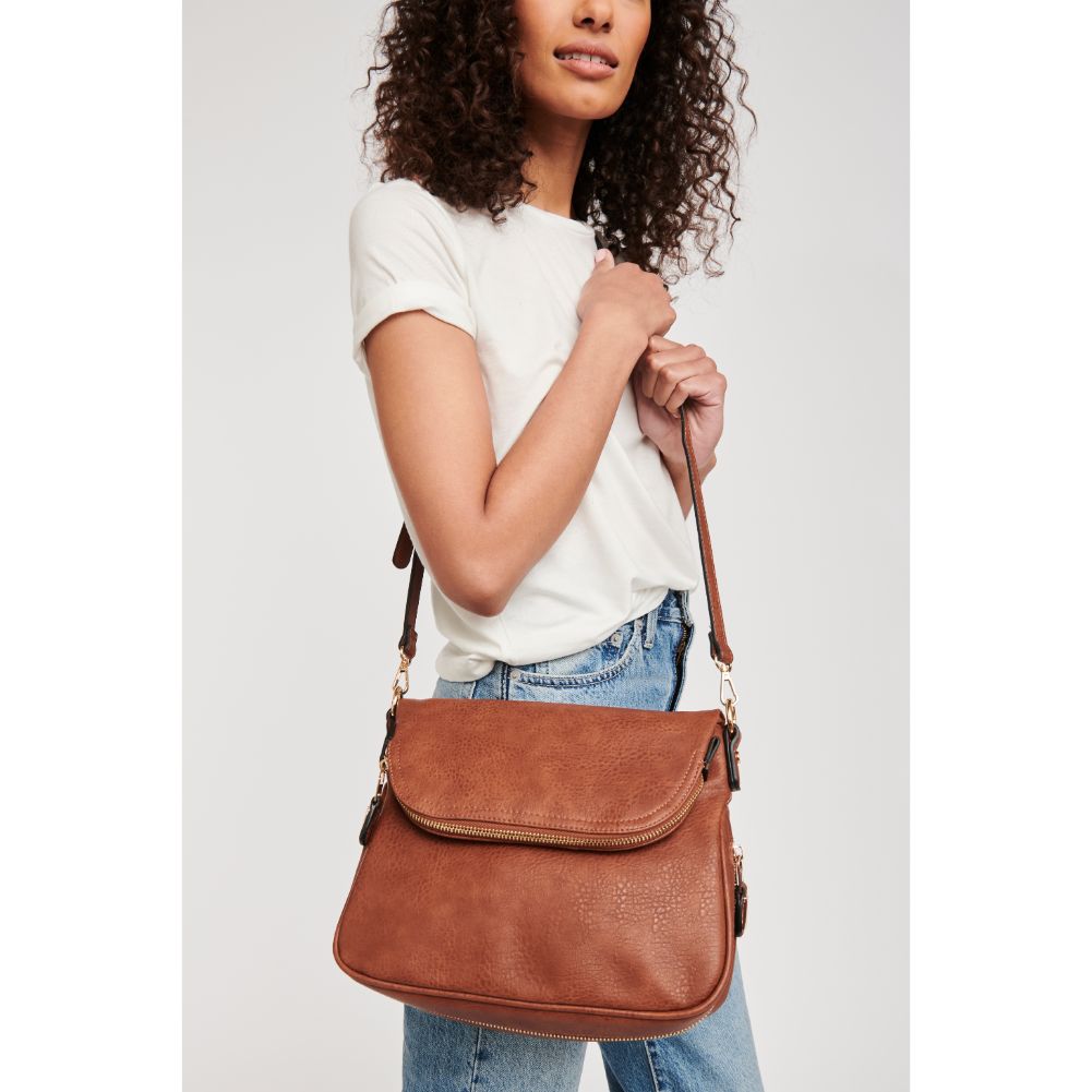 Woman wearing Saddle Moda Luxe Dandelion Crossbody 819248013761 View 1 | Saddle