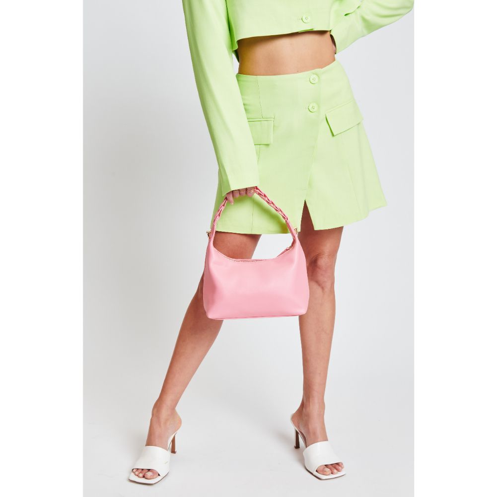 Woman wearing Bubblegum Moda Luxe Taja Shoulder Bag 842017132516 View 2 | Bubblegum