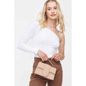 Woman wearing Natural Moda Luxe Elizabeth Crossbody 842017130536 View 1 | Natural