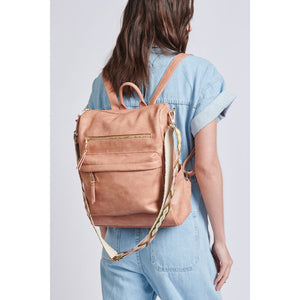 Woman wearing Blush Moda Luxe Riley Backpack 842017129431 View 2 | Blush