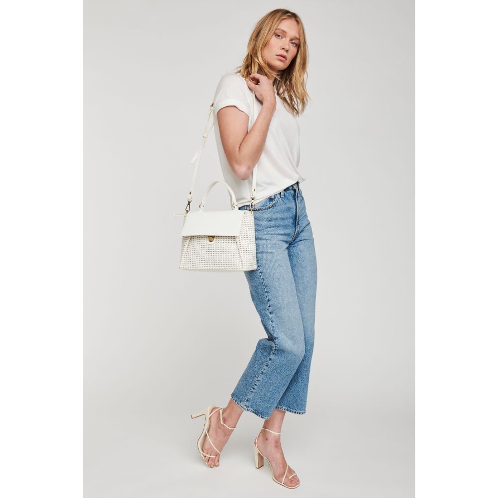 Woman wearing White Moda Luxe Sydney Crossbody 842017124863 View 4 | White