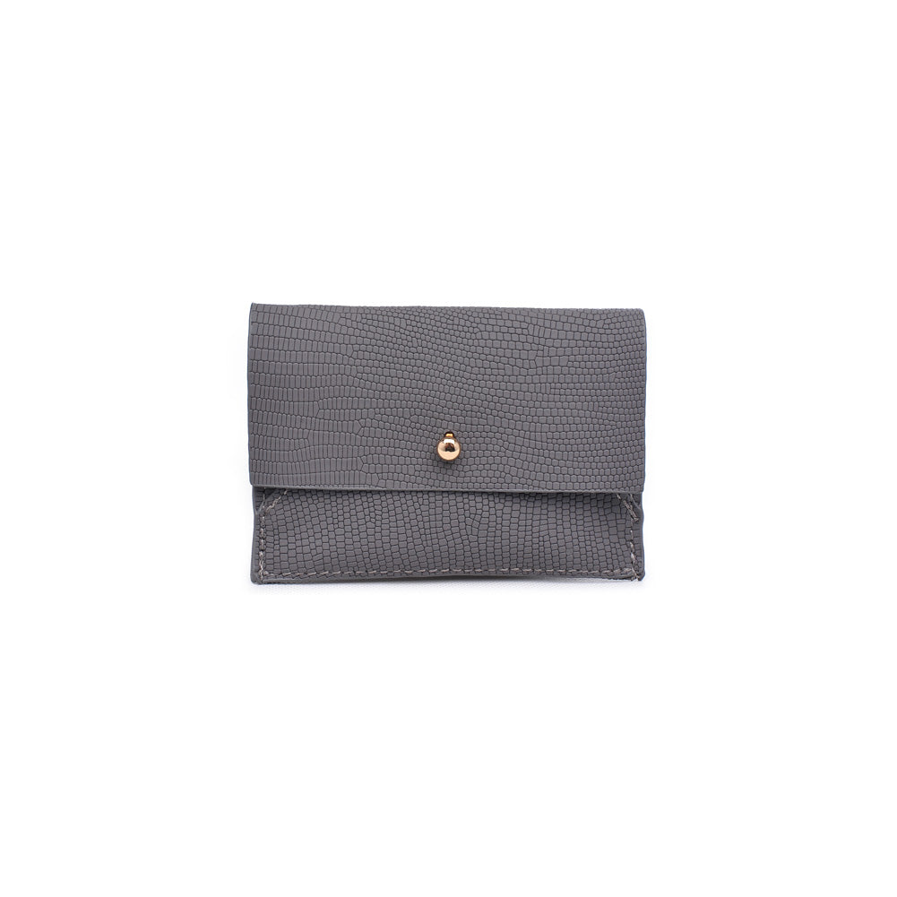 Product Image of Moda Luxe Elle Croc Petite Card Holder 842017119944 View 1 | Grey