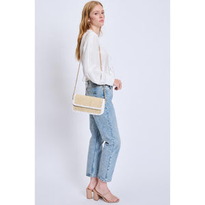 Woman wearing White Moda Luxe Exotique Crossbody 842017135272 View 3 | White