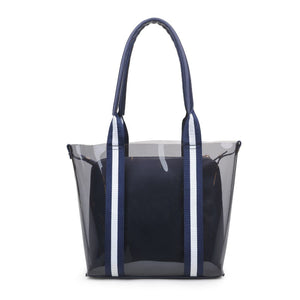 Product Image of Moda Luxe Jacelyne Tote 842017124931 View 5 | Navy White