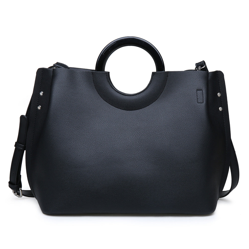 Product Image of Moda Luxe Rebecca Satchel 842017114468 View 5 | Black