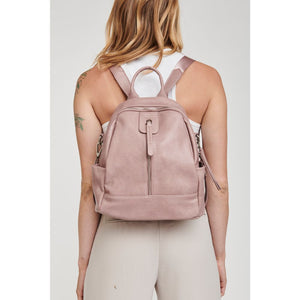 Woman wearing Mauve Moda Luxe Bowie Backpack 842017125877 View 1 | Mauve