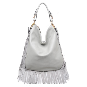 Product Image of Moda Luxe Ely Pebble Hobo 819248018728 View 1 | Grey