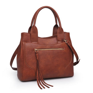 Product Image of Moda Luxe Kaitlyn Satchel 842017122326 View 2 | Cognac