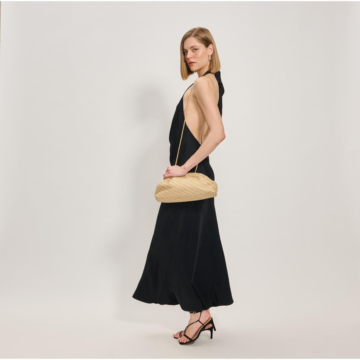 Woman wearing Natural Gold Moda Luxe Brisa Crossbody 842017137832 View 4 | Natural Gold