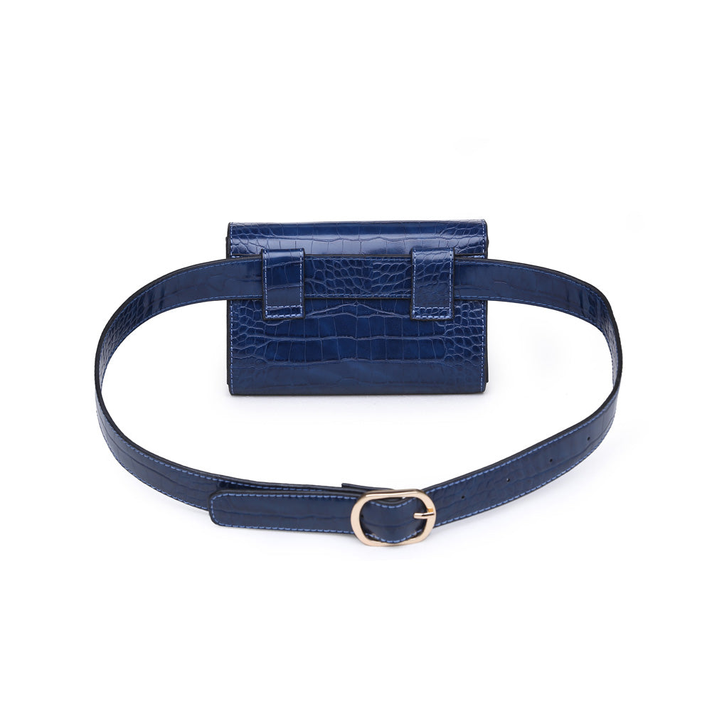 Product Image of Product Image of Moda Luxe Vera Croc Belt Bag 842017115809 View 3 | Navy