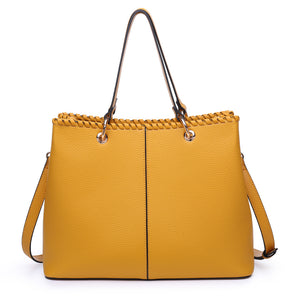 Product Image of Moda Luxe Daphne Satchel 842017119555 View 1 | Mustard