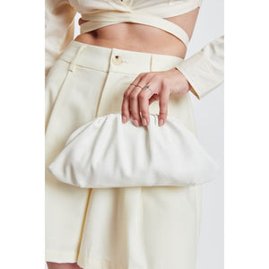 Woman wearing White Moda Luxe Jewel Clutch 842017131878 View 4 | White