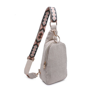 Product Image of Moda Luxe Regina Canvas Sling Backpack 842017131007 View 6 | Oatmeal