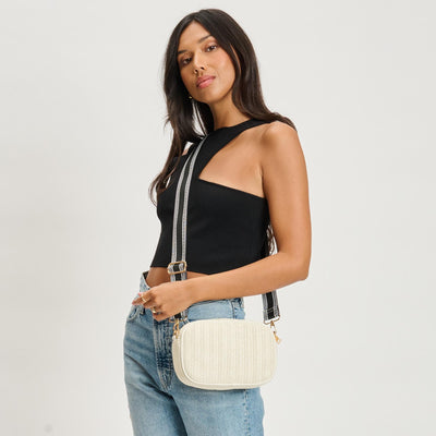Woman wearing Ivory Moda Luxe Snazzy Crossbody 842017135401 View 1 | Ivory