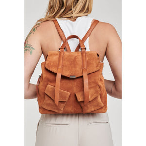 Woman wearing Tan Moda Luxe Charlie Backpack 842017127031 View 1 | Tan