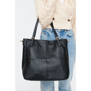 Woman wearing Black Moda Luxe Willow Tote 842017130635 View 4 | Black