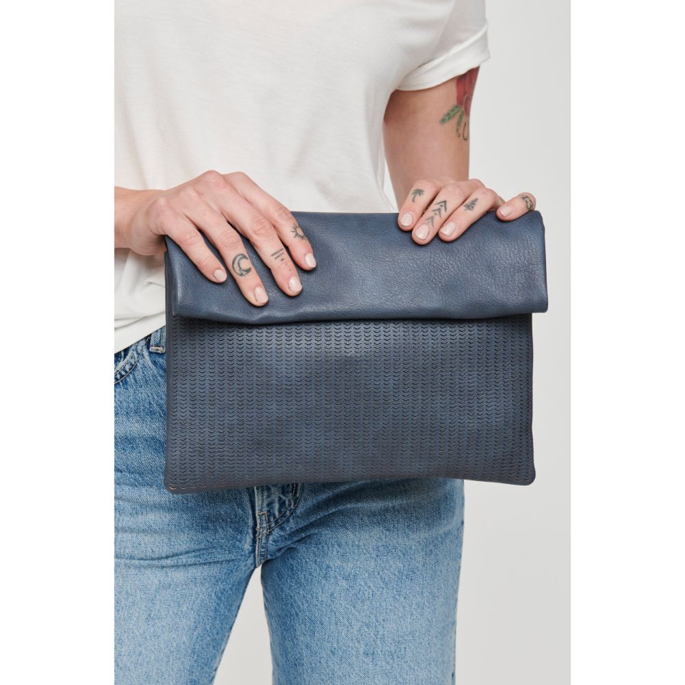 Woman wearing Denim Moda Luxe Amelia Crossbody 842017120599 View 2 | Denim