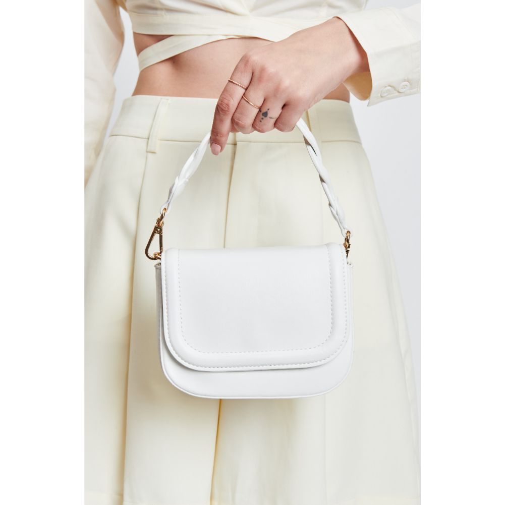 Woman wearing White Moda Luxe Vanna Crossbody 842017131021 View 4 | White