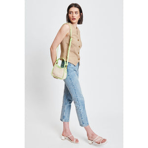 Woman wearing Natural Lime Moda Luxe Aimee Crossbody 842017131199 View 2 | Natural Lime