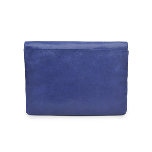 Product Image of Moda Luxe Gianna Metallic Clutch 842017115380 View 7 | Navy