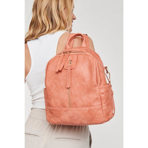 Woman wearing Cinnamon Moda Luxe Bowie Backpack 842017127543 View 2 | Cinnamon