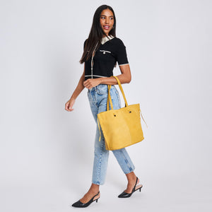 Woman wearing Honey Moda Luxe Queen Tote 842017136224 View 3 | Honey