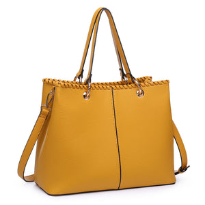 Product Image of Moda Luxe Daphne Satchel 842017119555 View 2 | Mustard