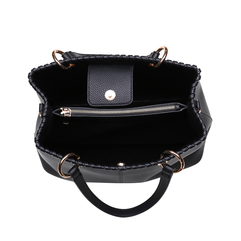 Product Image of Moda Luxe Daphne Satchel 842017119531 View 4 | Black