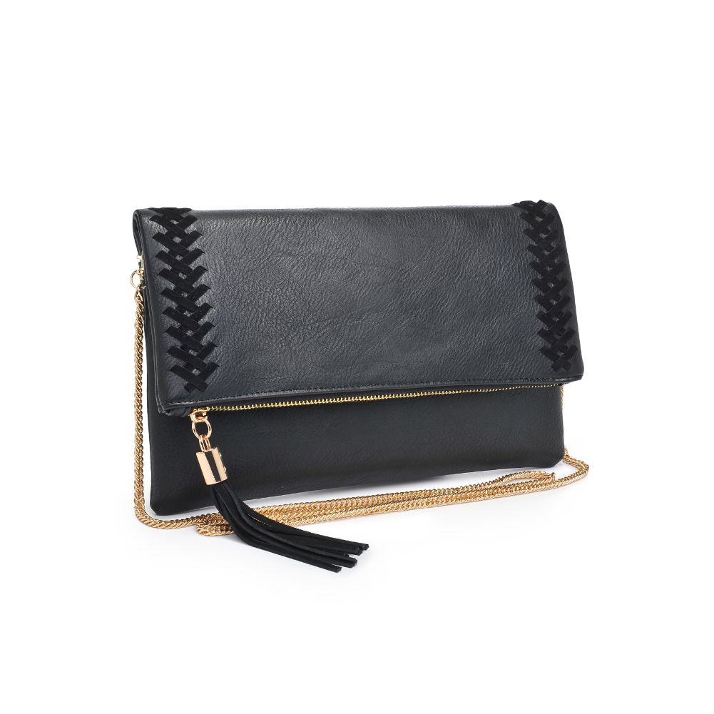 Product Image of Moda Luxe Palermo Clutch 819248014416 View 6 | Black