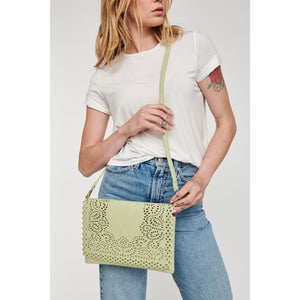 Woman wearing Mint Moda Luxe Valentina Crossbody 842017111726 View 1 | Mint