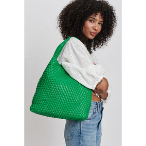 Woman wearing Kelly Green Moda Luxe Ellery Hobo 842017132110 View 1 | Kelly Green