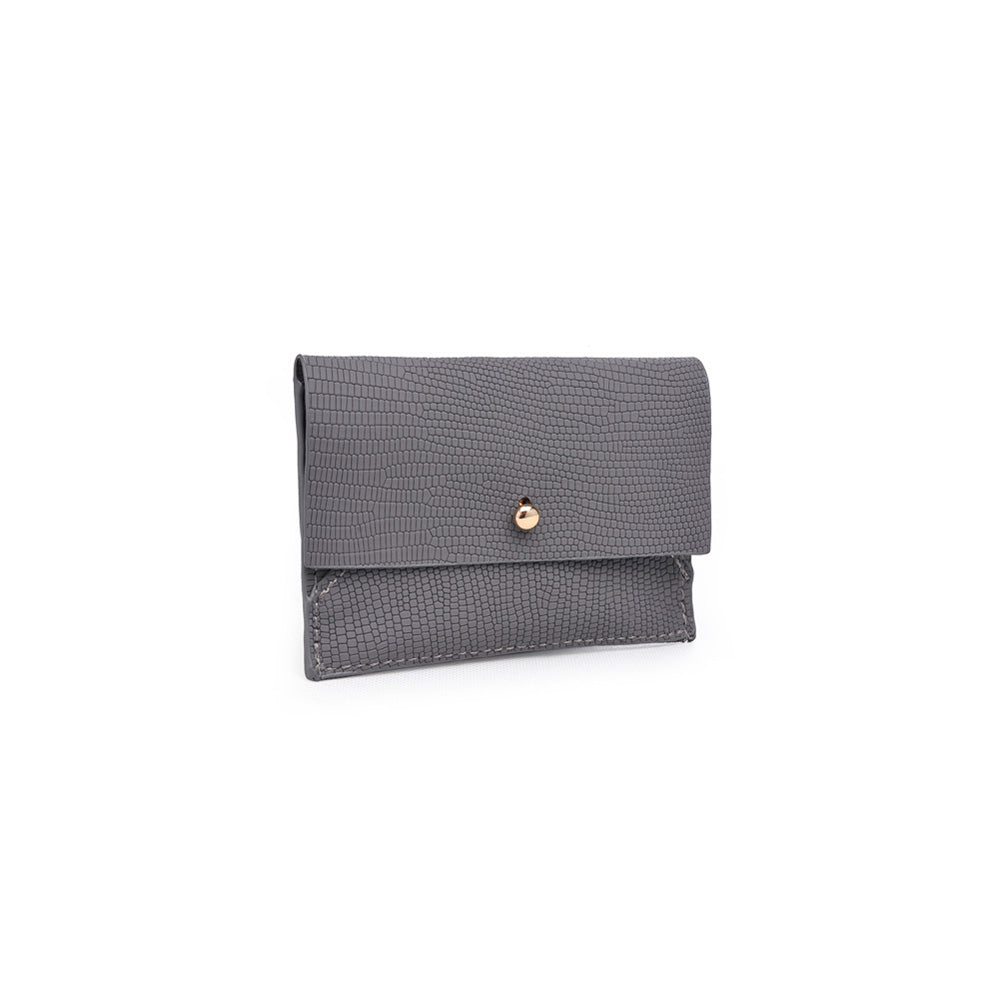 Product Image of Moda Luxe Elle Croc Petite Card Holder 842017119944 View 2 | Grey