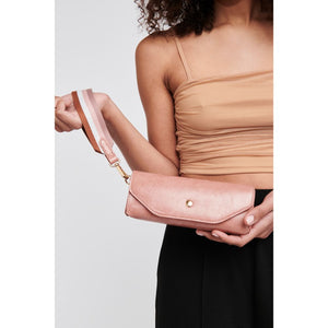 Woman wearing Blush Moda Luxe Kaya Wristlet 842017126973 View 1 | Blush