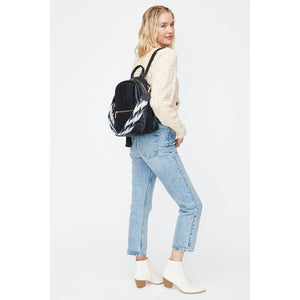 Woman wearing Black Moda Luxe Scarlett Backpack 842017130130 View 4 | Black