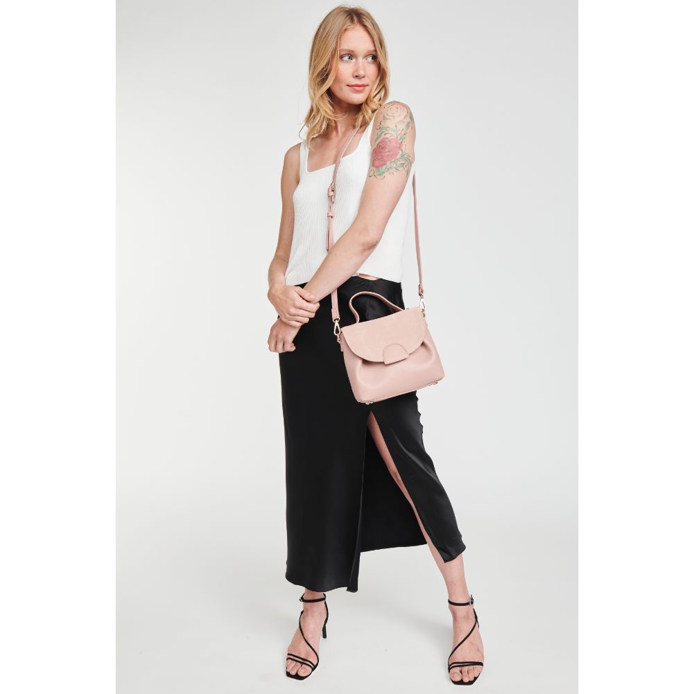 Woman wearing Blush Moda Luxe Alana Messenger 842017127154 View 3 | Blush