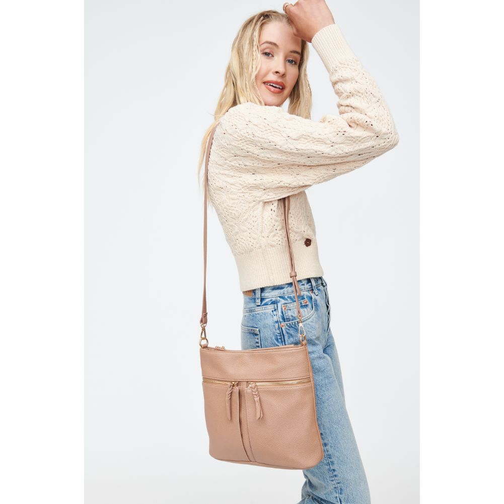 Woman wearing Nude Moda Luxe Nova Crossbody 842017130390 View 2 | Nude