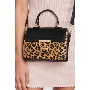 Woman wearing Leopard Moda Luxe Brynn Leopard Crossbody 842017120827 View 2 | Leopard