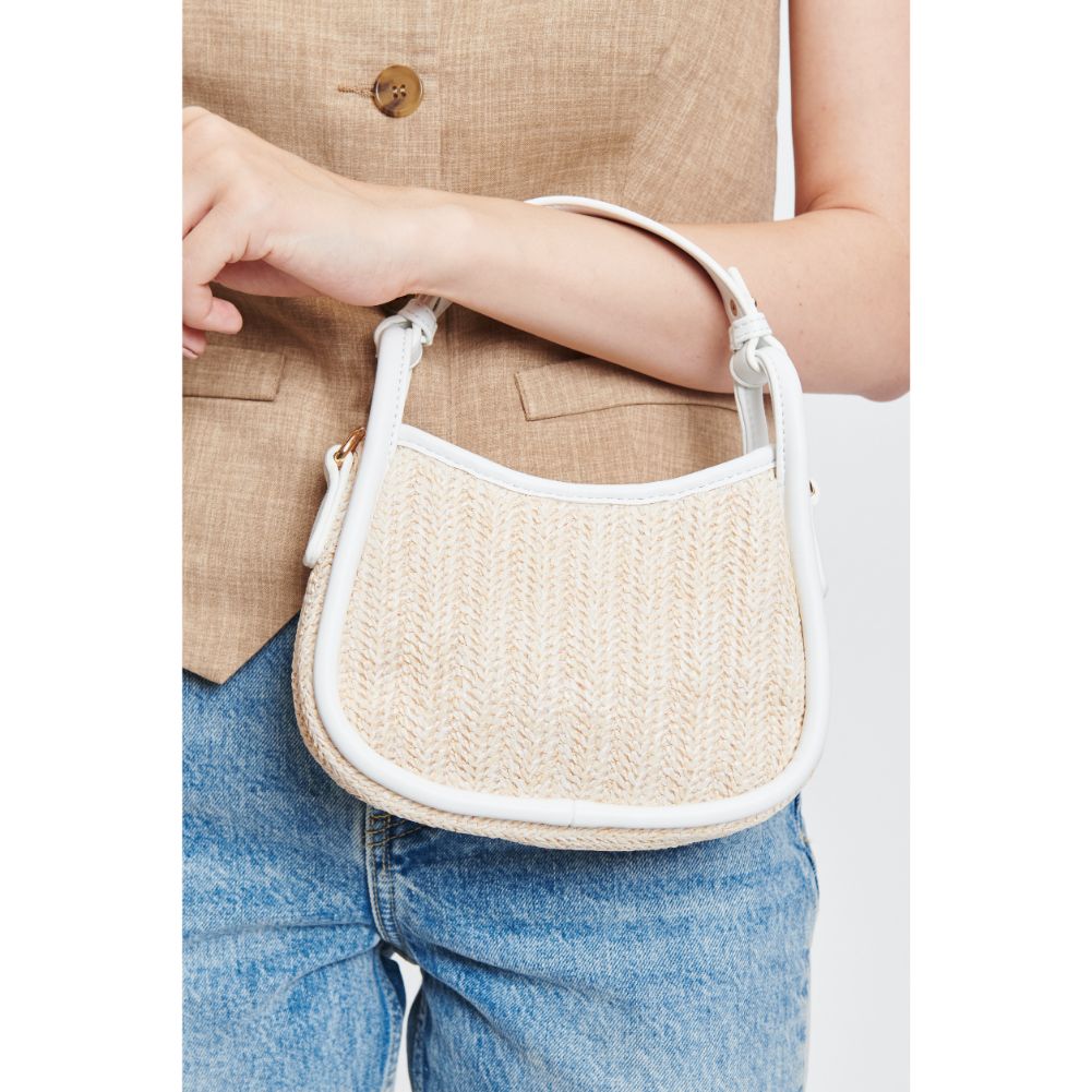 Woman wearing Natural White Moda Luxe Aimee Crossbody 842017131175 View 4 | Natural White